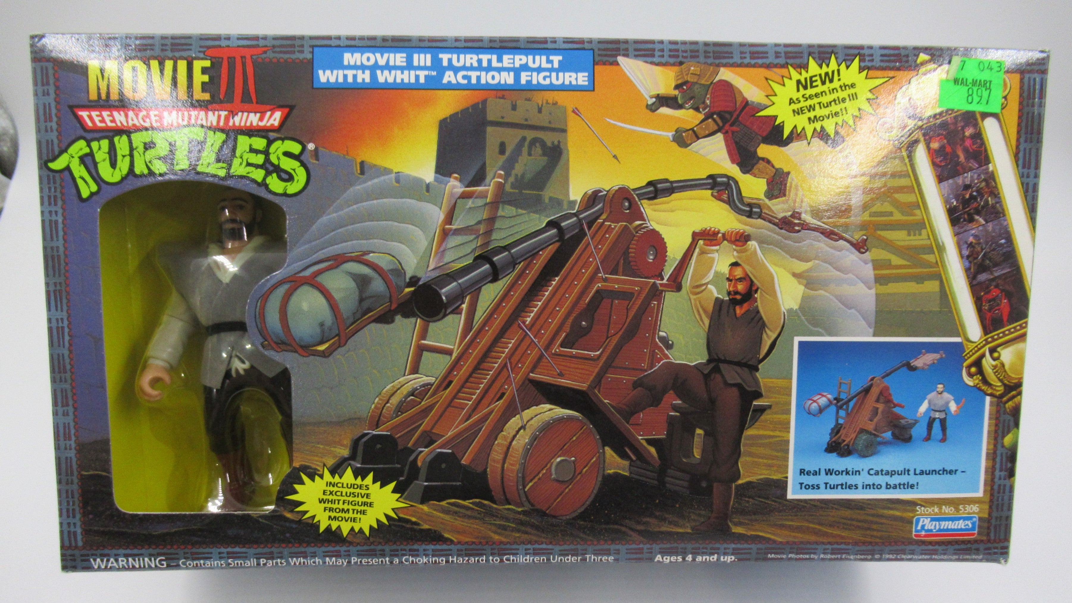 Teenage Mutant Ninja Turtles Turtlepult With Whit Figure Set TMNTs The Movie: III - Playmates (1993)